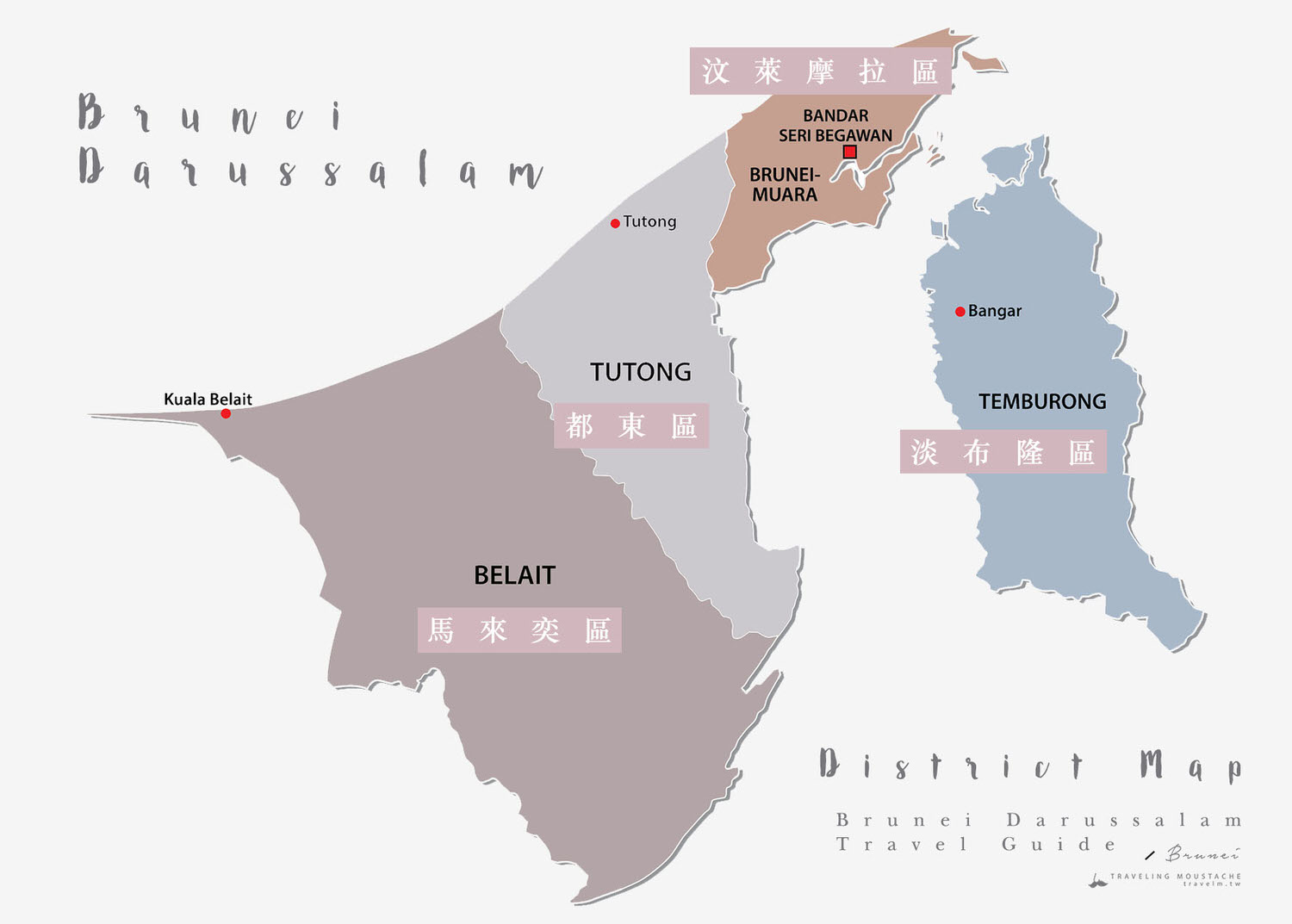 汶萊自由行-汶萊區域地圖