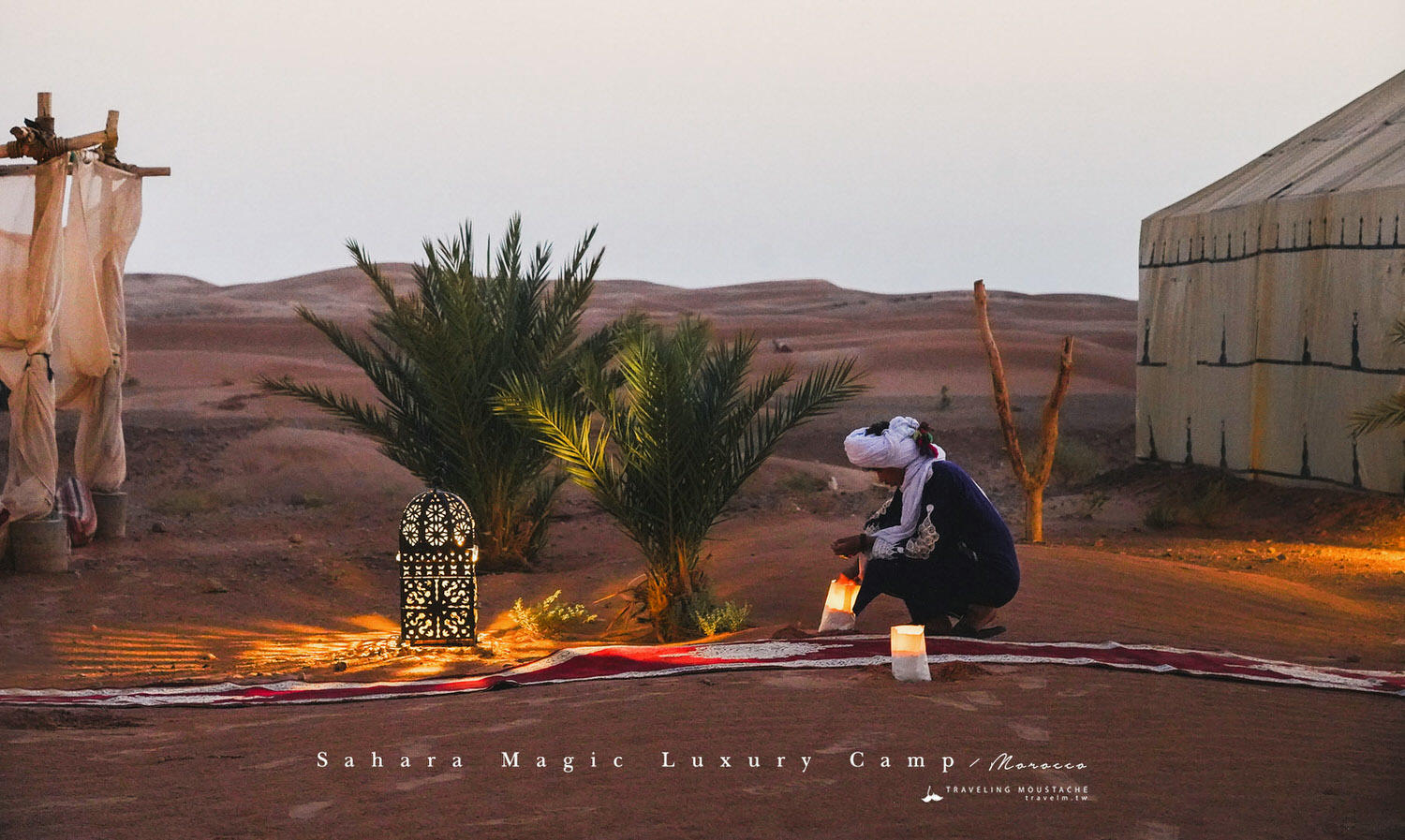 摩洛哥住宿|Sahara Magic Luxury Camp 撒哈拉魔力奢華帳篷營區,沙漠、星夜、日落駱駝,極致浪漫的摩洛哥旅宿體驗 - 第12張圖