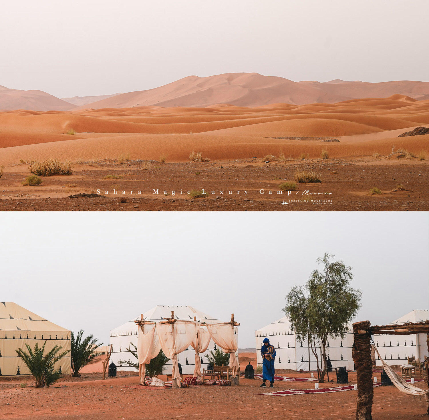 摩洛哥住宿|Sahara Magic Luxury Camp 撒哈拉魔力奢華帳篷營區,沙漠、星夜、日落駱駝,極致浪漫的摩洛哥旅宿體驗 - 第7張圖