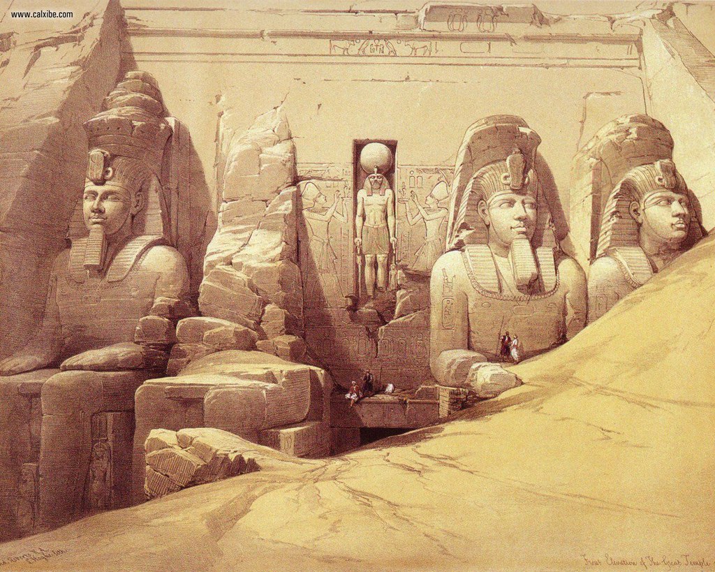 David_Roberts_pg47_The_Colossi_Of_Ramesses_II_At_Abu_Simbel_